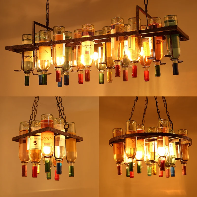 Kitchen Appliances Green - Vintage butelka wina żelazne diody Led