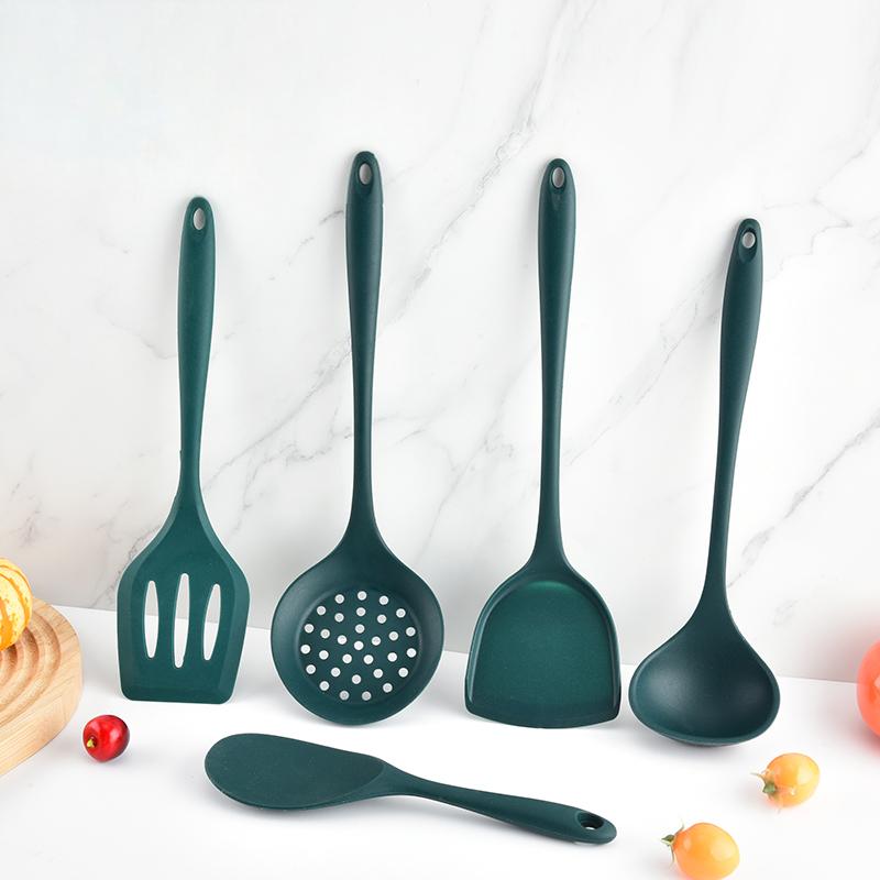 Kitchen Appliances Green - 5-częściowy zestaw przyborów kuchennych z silikonu