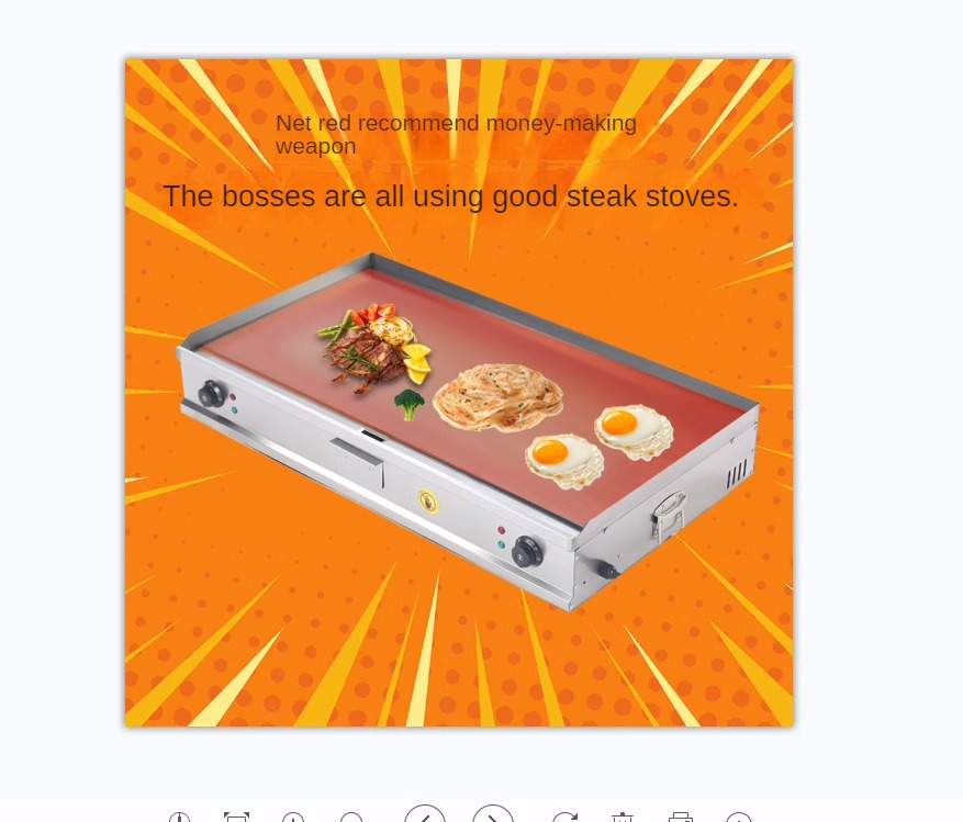 Electric Griddle Pancake - Elektryczna płyta grillowa do użytku komercyjnego,