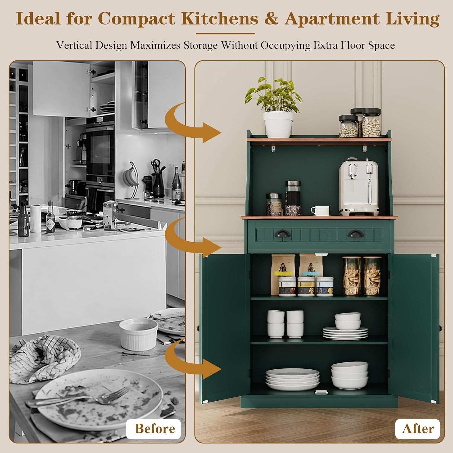 Szafka do przechowywania mikro – Kitchen Appliances Green recenzja i cena