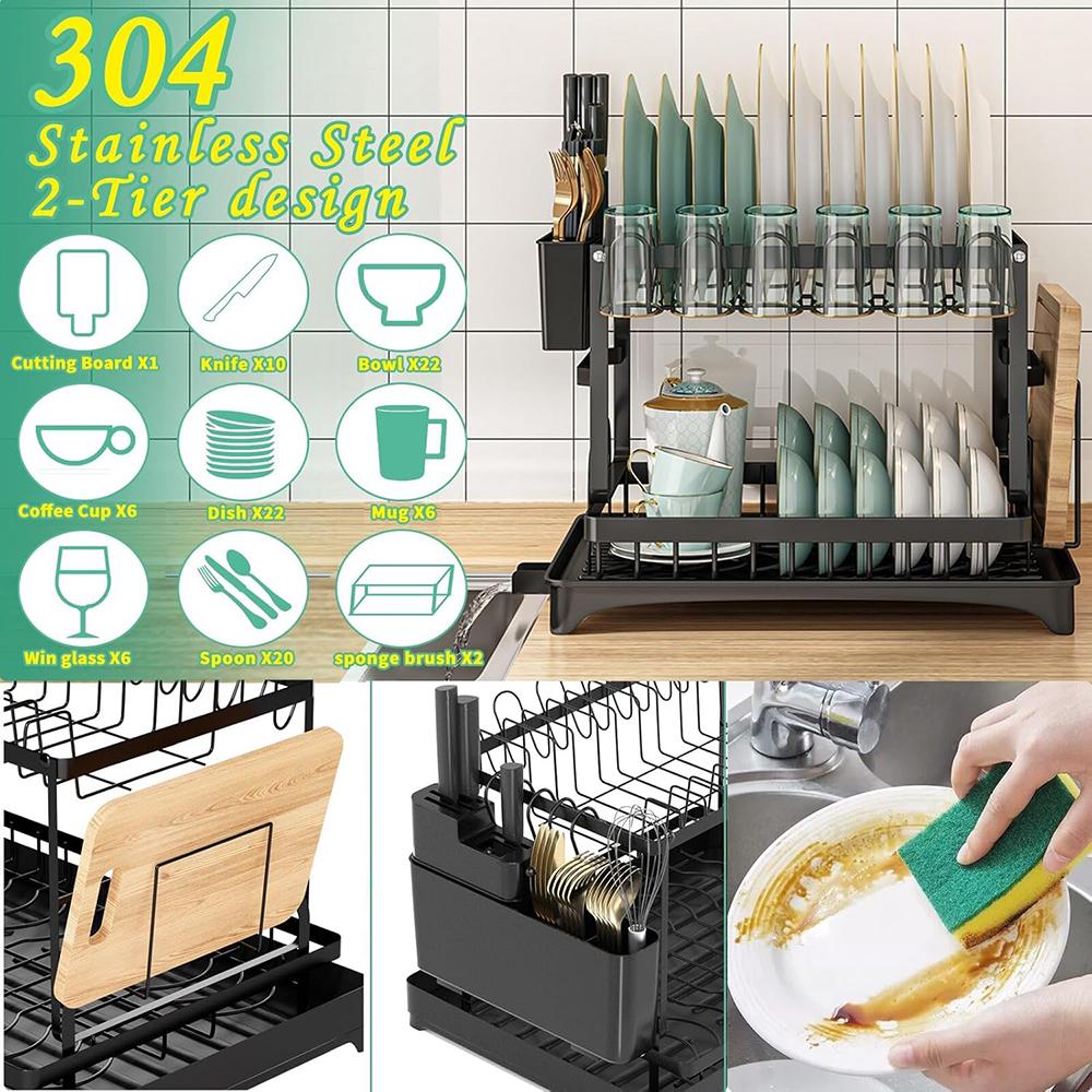 Dwupoziomowy stojak na naczyni – Kitchen Appliances Large recenzja i cena