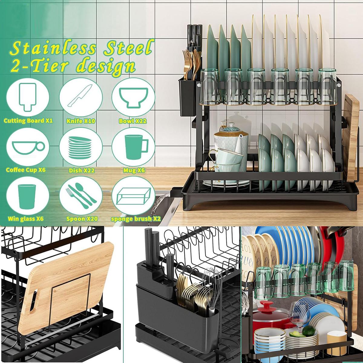 Dwupoziomowy stojak na naczyni – Kitchen Appliances Large recenzja i cena